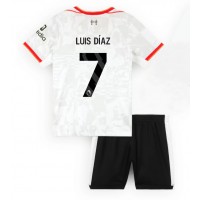 Camiseta Liverpool Luis Diaz #7 Tercera Equipación para niños 2024-25 manga corta (+ pantalones cortos)